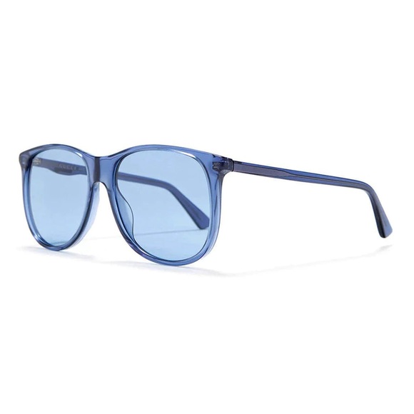 NIB Authentic Gucci GG0263S Oversized Oval Sunglasses Blue - Picture 2 of 10